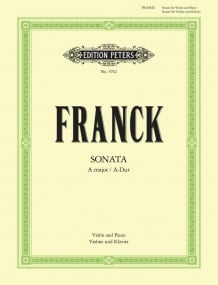 Franck: Sonata in A major for Violin published by Peters