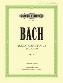 Bach: Toccata and Fugue in D Minor (BWV 565) for Piano published by Peters