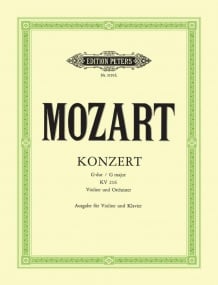 Mozart: Concerto No 3 in G K216 for Violin published by Peters Edition