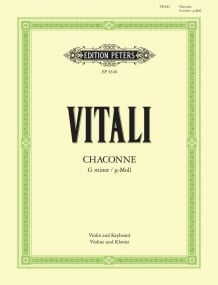 Vitali: Chaconne in G Minor for Violin published by Peters