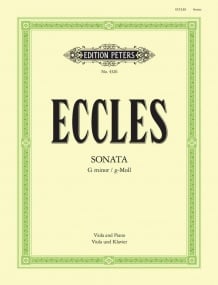 Eccles: Sonata in G Minor for Viola published by Peters Edition