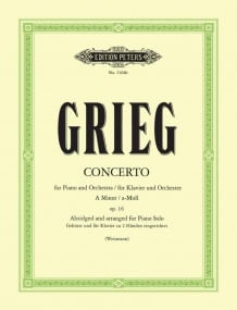 Grieg: Concerto in A Minor Opus 16 Abridged for Piano Solo published by Peters