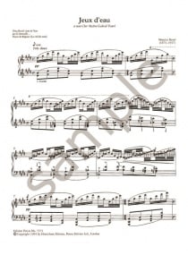 Ravel: Jeux d'Eau for Piano published by Peters