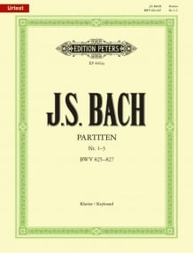 Bach: Partitas Nos.1-3 (BWV 825-827) for Piano published by Peters