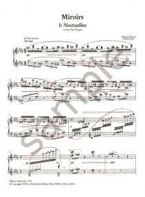 Ravel: Miroirs for Piano published by Peters