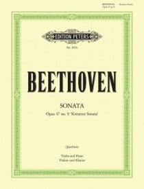 Beethoven: Sonata in A Opus 47 (Kreutzer) for Violin published by Peters