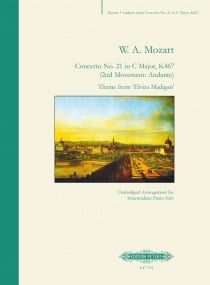 Mozart: Theme from 'Elvira Madigan' for Piano published by Peters
