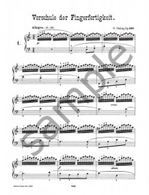 Czerny: Preparatory School of Velocity Opus 636 for Piano published by Peters