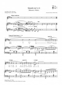 Puccini: Quando m'en vo (Musetta's Waltz Song) from La Bohme in 3 Keys published by Peters Edition