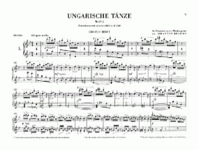 Brahms: Hungarian Dances 1 - 21 for Piano Duet published by Henle