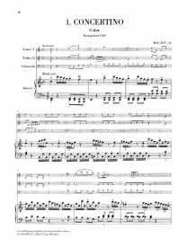 Haydn: Concertini for Piano (Harpsichord) with two Violins and Cello published by Henle