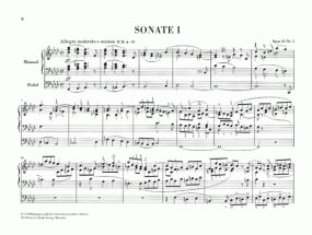Mendelssohn: Sonatas Opus 65 for Organ published by Henle
