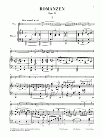 Schumann: 3 Romances Opus 94 for Oboe published by Henle Urtext