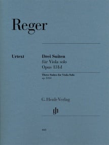 Reger: Three Suites Opus 131d for Viola published by Henle
