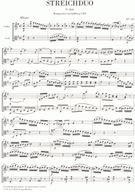 Mozart: String Duos K423 & K424 for Violin & Viola published by Henle