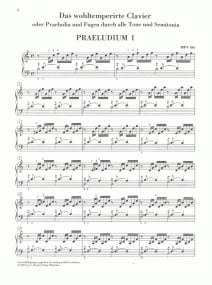 Bach: Prelude and Fugue in C (BWV 846) for Piano published by Henle