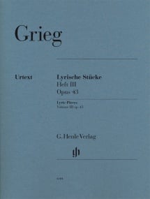 Grieg: Lyric Pieces Book 3 Opus 43 for Piano published by Henle