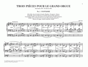 Franck: 3 Pieces for the Grand Orgue published by Henle