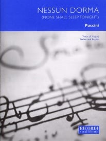 Puccini: Nessun Dorma in F published by Ricordi