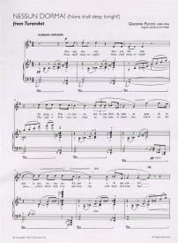 Puccini: Nessun Dorma in G published by Ricordi