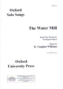 Vaughan-Williams: The Water Mill  in Eb for High Voice published by OUP