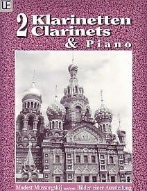 Mussorgsky: Pictures At an Exhibition for 2 Clarinets and Piano published by Universal Edition
