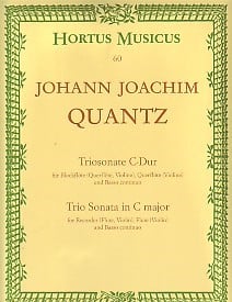 Quantz: Trio Sonata in C for 2 Flutes and Basso Continuo published by Barenreiter