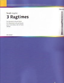 Joplin: 3 Ragtimes for Clarinet and Piano published by Schott