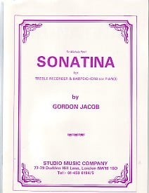 Jacob: Sonatina for Treble Recorder published by Studio Music