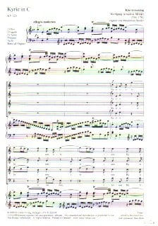 Mozart: Kyrie in C KV323 SATB published by Carus Verlag