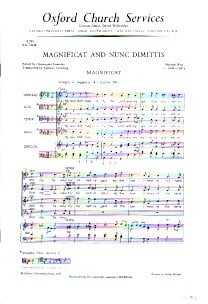 Wise: Magnificat and Nunc Dimittis SATBB published by Oxford Archive