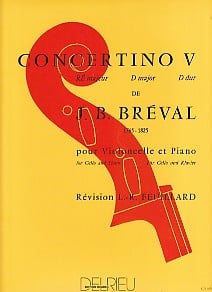 Breval: Concertino No 5 in D for Cello published by Delrieu