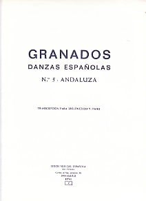 Granados: Andaluza No 5 from Danzas Espanolas for Cello published by UME
