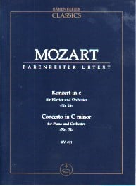 Mozart: Piano Concerto 24 in C min KV491 (Study Score) published by Barenreiter