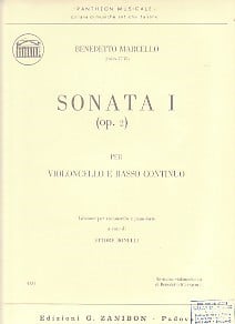 Marcello: Sonata in F Opus 2 No 1 for Cello published by Zanibon