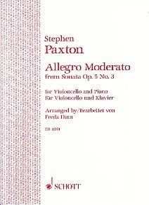 Paxton: Allegro Moderato for Cello published by Schott