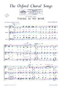 Preston: There is No Rose SATBB published by Oxford Archive
