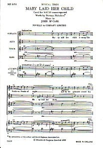 McCabe: Mary Laid Her Child SATB published by Novello