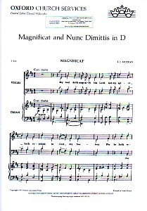 Moeran: Magnificat and Nunc Dimittis in D SATB published by OUP