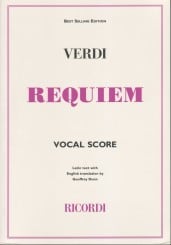 Verdi: Requiem published by Ricordi - Vocal Score