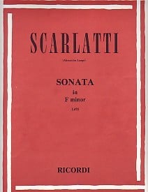 Scarlatti: Sonata in F minor L475 for Piano published by Ricordi