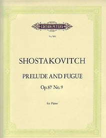 Shostakovich: Prelude and Fugue Opus 87 No 9 for Piano published by Peters Edition