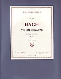Bach: Sonatas Book 1 Nos.1 - 3 for Violin published by Augener