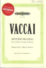 Vaccai: Metodo Pratico - Medium Voice published by Peters Edition (Book & CD)