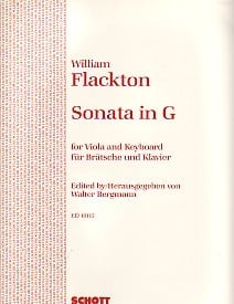 Flackton: Sonata in G for Viola published by Schott