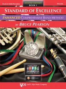 Standard Of Excellence: Enhanced Comprehensive Band Method Book 1 (Drums/Mallet Percussion) published by KJOS