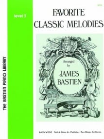 Bastien Favourite Classic Melodies Level 3 for Piano published by KJOS