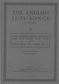 Twenty Songs from Printed Sources published by Stainer & Bell