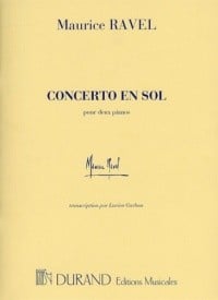 Ravel: Concerto in G Major for 2 Pianos published by Durand