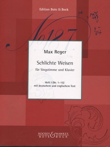 Reger: Schlichte Weisen Opus 76 Volume 1 Medium published by Bote & Bock